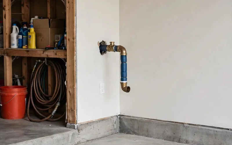Dry utility area after water heater leak cleanup