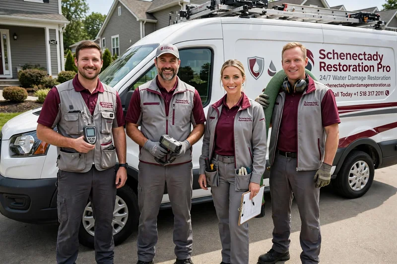 Schenectady Restoration Pro team with service van